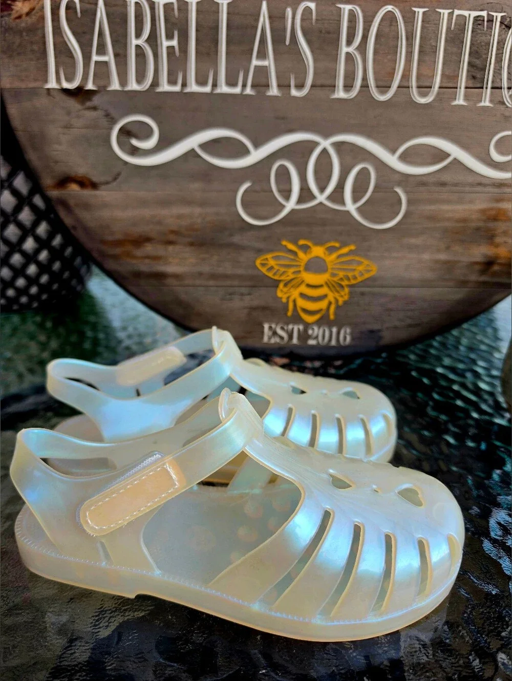 HaHaGuu Classic Girls' Clear Jelly Sandals